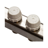 Коллектор из нержавеющей стали без расходомеров, с клапаном выпуска воздуха и сливом STOUT 3 выхода SMS-0932-000003