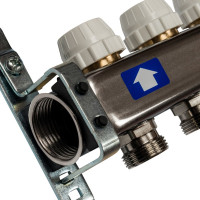 Коллектор из нержавеющей стали с расходомерами, с клапаном вып. воздуха и сливом 7 вых. STOUT SMS-0927-000007