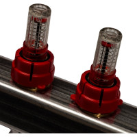 Коллектор из нержавеющей стали с расходомерами, с клапаном вып. воздуха и сливом 9 вых. STOUT SMS-0927-000009