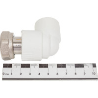 Угольник с накидной гайкой PRO AQUA PP-R белый 20 мм 3/4" PA29210b