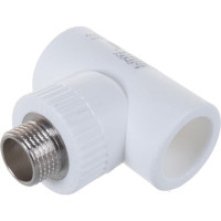 Комбинированный тройник PRO AQUA PP-R НР белый 25 мм 1/2" PA25012Pb