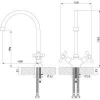 Смеситель для кухни Rossinka G02-72