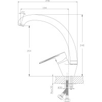 Смеситель для кухни Rossinka RS28-23