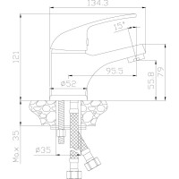 Смеситель для раковины Rossinka Y40-11