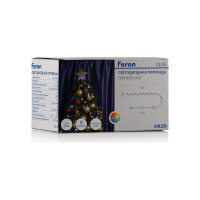 Гирлянда FERON 230V 50 LED мульти, длина 5 м, IP20, шнур 1,5м , CL55 26761