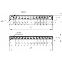 Нулевая шина с заземлением EKF 63.12 латунь 10 шт PROxima sn0-63-12