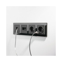 Телефонная розетка RJ-11 WERKEL W1182008 черный матовый a051604