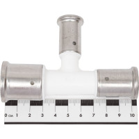 Переходный уменьшенный с двух сторон тройник Henco ПВДФ пресс белый, 26x16x20 HE 11PKW-261620