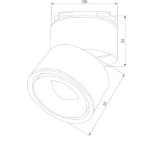 Потолочный светодиодный светильник Elektrostandard LTB21 Klips черный 15W 4200K a040438