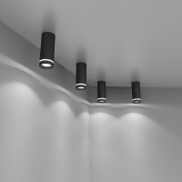 Стационарный светильник Elektrostandard DLR022 12W 4200K черный матовый a037518