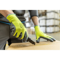 Рабочие перчатки с нитриловым покрытием HOEGERT TECHNIK Vechte гофрированные, р. 11, 12 пар HT5K761-11