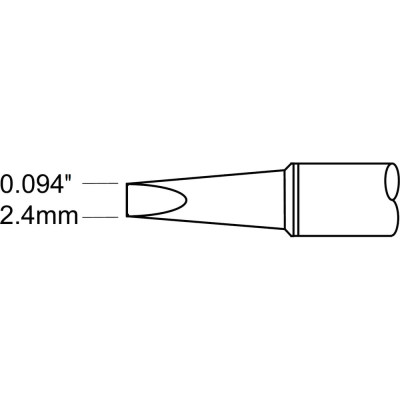 METCAL Наконечник для PS900, клин удлиненный 2.4х18.3мм SFV-CH24A