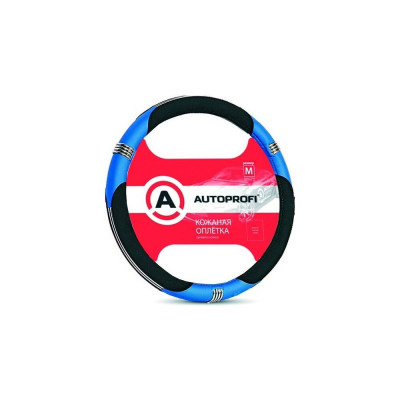 Оплетка руля AUTOPROFI AP-150 BK/BL M