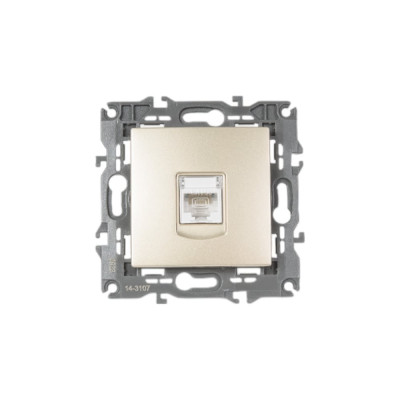ЭРА 14-3107-04 Розетка RJ45, IP20, шампань Б0034305