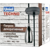 Декоративный патрон Uniel серия Techno DLC-T-S32/E27 TS/1M/BL PEARL BLACK UL-00005289