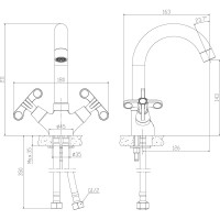 Смеситель для раковины Rossinka RS42-62