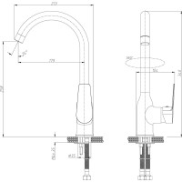 Смеситель Rossinka для кухни S35-24