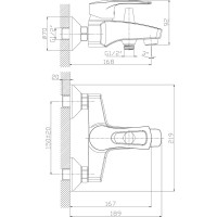 Смеситель для ванны Rossinka T40-31