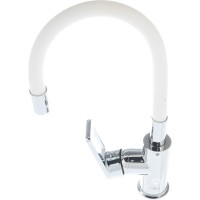 Смеситель для кухни с гибким цветным изливом Rossinka Z35-35U-White