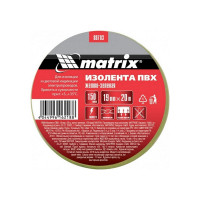 Изолента MATRIX ПВХ, 19 мм х 20 м, желто-зеленая, 150 мкм 88783
