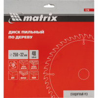 Диск пильный по дереву Professional (250x32 мм; 48Z) MATRIX 73266
