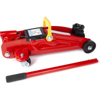 Гидравлический подкатной домкрат 2т +кейс /красный/ /подъем 310 мм/ AUTOVIRAZH AV-075202