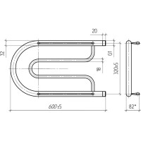 Водяной полотенцесушитель ТЕРА ФОКСТРОТ 320х600 ПСВ-01-03