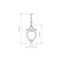 Садово-парковый светильник Elektrostandard GLYF-8024H / черное золото a027997