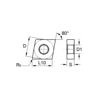 Пластина токарная CNMG120408-RA NRG30P 10 шт NORGAU 020019151