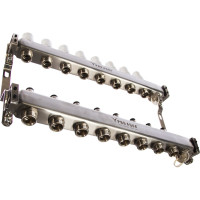 Коллекторный блок с регулировочными клапанами PRO AQUA 8 выходов, 480 мм, 1x3/4 R510MB.08