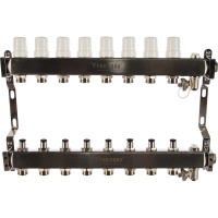Коллекторный блок с регулировочными клапанами PRO AQUA 8 выходов, 480 мм, 1x3/4 R510MB.08