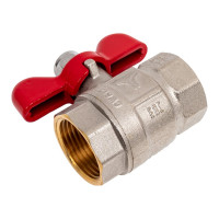 Шаровой полнопроходной кран PRO AQUA ручка-бабочка В-В 1 FWB63-f25-f25x