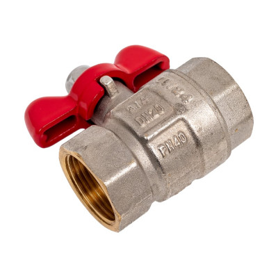 Шаровой полнопроходной кран PRO AQUA ручка-бабочка В-В 3/4 FWB63-f20-f20x