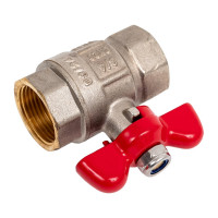 Шаровой полнопроходной кран PRO AQUA ручка-бабочка В-В 3/4 FWB63-f20-f20x