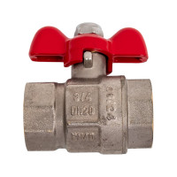 Шаровой полнопроходной кран PRO AQUA ручка-бабочка В-В 3/4 FWB63-f20-f20x