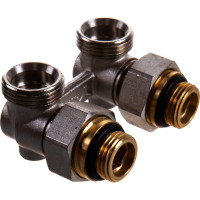 Узел нижнего подключения PRO AQUA для 2-х труб. систем с ниппелем угловой 1/2 INS201HVAx