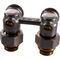 Узел нижнего подключения PRO AQUA для 2-х труб. систем с ниппелем угловой 1/2 INS201HVAx