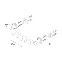 Планка FIXSEN LUKSOR 5 крючков 71605-5B