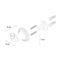 Одинарный крючок FIXSEN LUKSOR 71605B