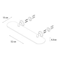 Стеклянная полка FIXSEN GOLD BOGEMA 78503G