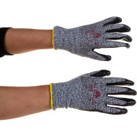 Перчатки Delta Plus VENICUTC03 (VENICUT43) трикотажные бесшовные с эластичной манжетой с нитриловым покрытием р. 07 VECUT43GRG307