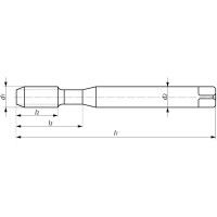 Машинный метчик М8 DIN371 6H HSS-E тип N NORGAU 013056008