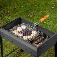 Объемная решетка-гриль PALISAD Camping хромированная, 305х235х55 мм 69559