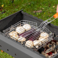 Объемная решетка-гриль PALISAD Camping хромированная, 305х235х55 мм 69559