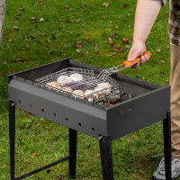 Объемная решетка-гриль PALISAD Camping хромированная, 305х235х55 мм 69559