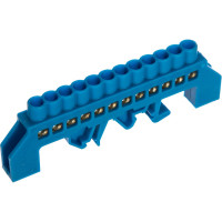 Нулевая шина EKF N 63.12 нейлоновый корпус на DIN-рейку латунь sn0-63-12-dn