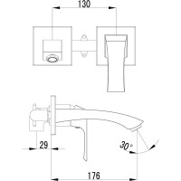 Смеситель Lemark Unit для раковины, встраиваемый LM4526C