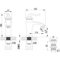 Смеситель Lemark Brava для раковины LM4706G