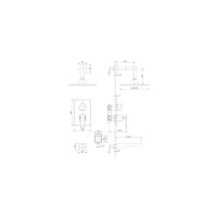 Смеситель Lemark Contest для ванны и душа, встраиваемый LM5822CW