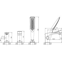 Смеситель Lemark Allegro LM5945CW на борт ванны, встраиваемый LM5945CW